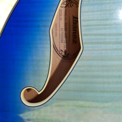 Ibanez AS153 - Jet Blue Burst - RARE image 4
