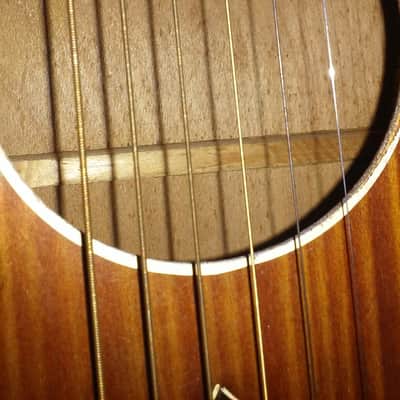 USA Lyra Slot Head Parlor art deco 1930's Striped Sunburst Inlaid Marquetry and case make an offer image 5