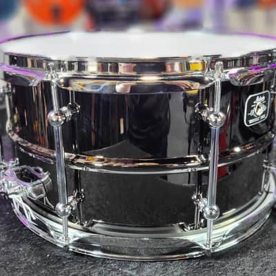 Ludwig Universal Black Brass Snare Drum 7in. x 13in. Chrome Hardware Auth Dealer Free Shipping! image 2