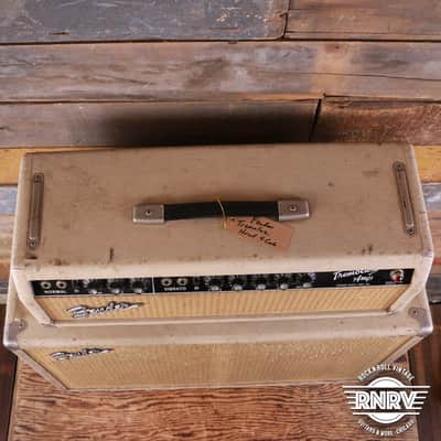 Fender Tremolux 6G9-B 30-Watt 2x10" Piggyback Guitar Amp 1960 - 1963 - Blonde image 3