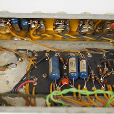 1961 Fender Bandmaster 6G7-A Piggyback Head and Cab - Blonde Tolex image 12