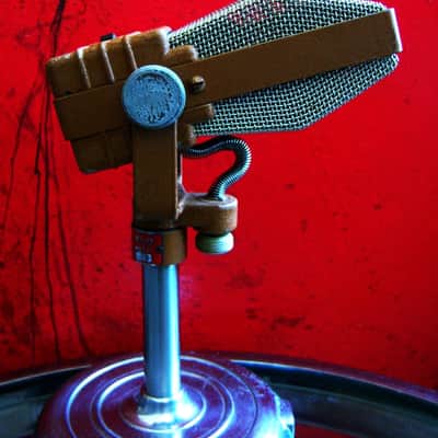 Vintage RARE 1940's Airline / Electro-Voice V-1 Ribbon Velocity Microphone w 423 model stand PROP image 9
