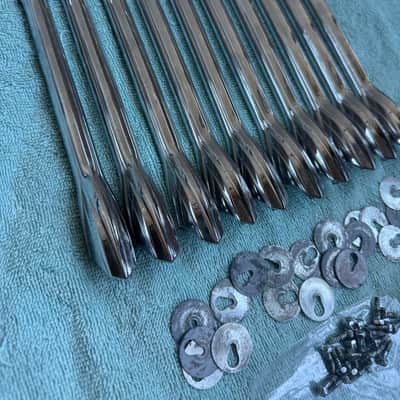 Premier Lot of 10 Vintage Bass Drum Lugs - Chrome 125-20 RD.843756 70s - Chrome image 3