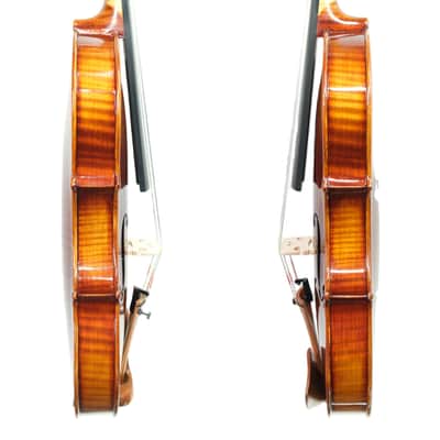 Left-Handed Guarneri 1743 Cannon Handmade Violin Outfit 4/4 Italian Spruce Maple image 5