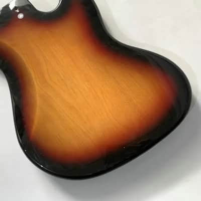 Tobacco Burst 4 String Lefty Jazz Bass Style Body image 7