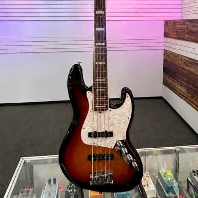 Fender Jazz Bass Deluxe 5 String with John East J Retro Preamp and Aguilar Pickups with Case - Pre Owned image 1