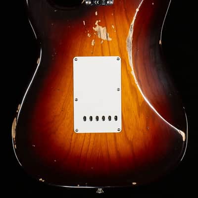 Fender Custom Shop Limited Edition 70th Anniversary Fat '54 Strat Relic/Closet Classic Hardware Chocolate 2-Color Sunburst (191) image 4