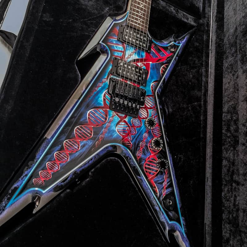 Dean Dimebag Darrell Razorback 2016 DNA Splatter Graphic - Artist Proof image 1