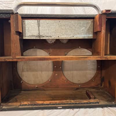 Empty Vintage 1956 Gretsch Model 6163 "Executive" Cabinet Shell – Snowflake Gray (Serial #X90039) image 4