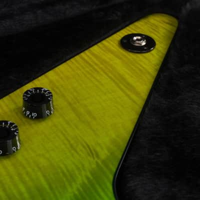 Dean Custom Shop USA ML Flame Top Floyd Firehouse Guitars Exclusive Electric Guitar, Ebony Fingerboard, Trans Slime Fade image 12