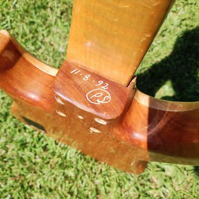 1992 "PS" Mini Electric Guitar - Natural Quilted Maple - Flamed Neck - Bartolini PU image 6