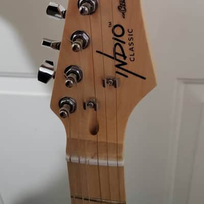~Cashified~ Indio Classic Stratocaster Style Electric Guitar w/Van Gogh "Starry Night" Pickguard image 3