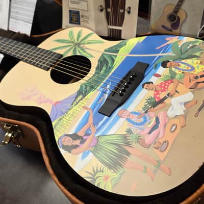 Martin Custom Shop 000-14 Hawaiian X Flame Koa Robert Armstrong Graphic Artwork USA American Auditorium Acoustic Guitar CASE QUEEN TIME CAPSULE Special Limited Edition image 9