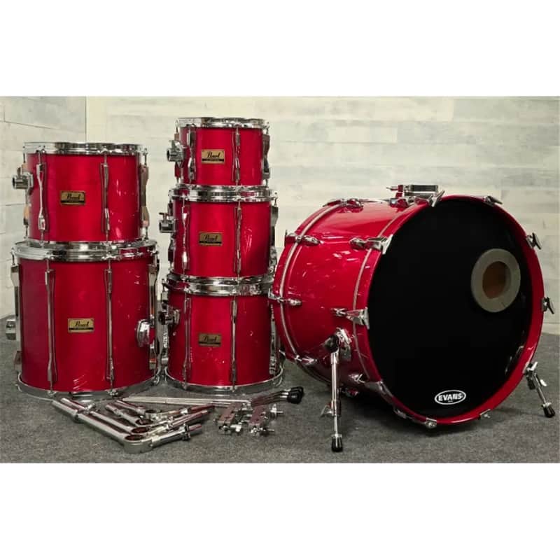 Used Vintage Pearl BLX 6pc Drum Set Sequoia Red - Very Good image 1