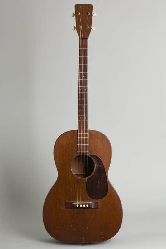 C. F. Martin 5-15T Flat Top Tenor Guitar (1955), ser. #145017, black gig bag case. image 1