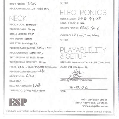 ESP M-II NTB FR USA - Sapphire Black Metallic #25322 image 14