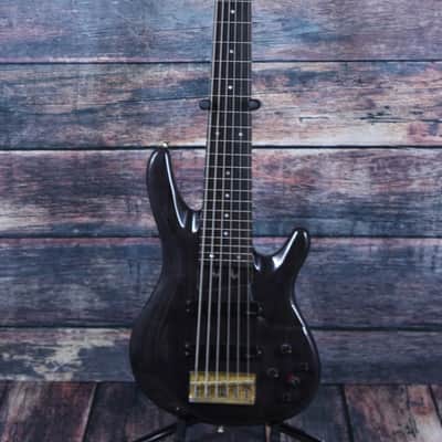 Yamaha  TRB-6 6 String Fretless Bass  Black with hard shell case image 1
