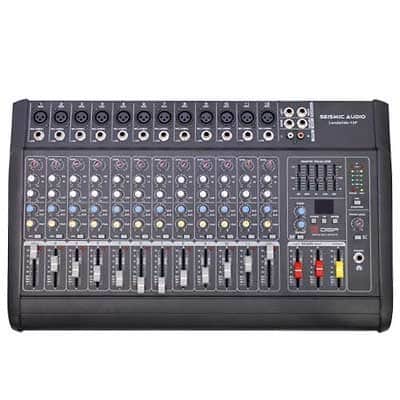 Seismic Audio - LandSlide 12P - 12 Channel DSP Professional Powered Mixer Power image 1