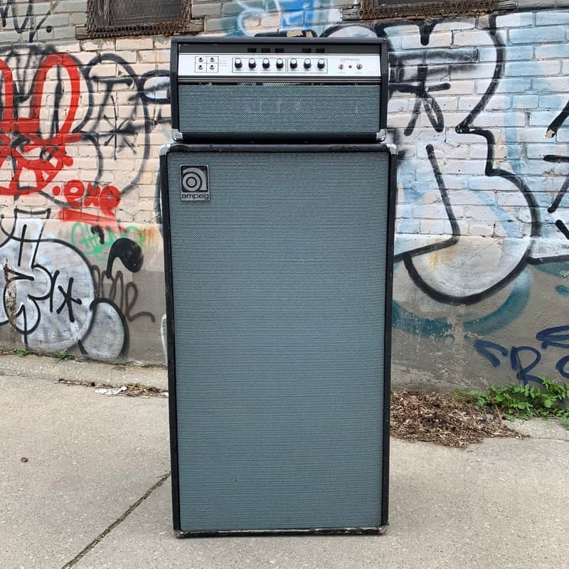 1974 Ampeg SVT "Black Line" Bass Amp w/ 8x10 Flatback Cabinet [Fully Serviced] image 1