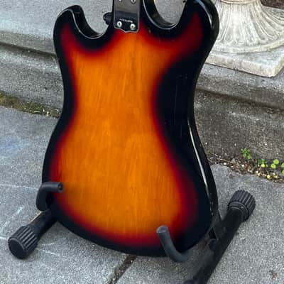 1960s MIJ Rexina Kawai Teisco Short Scale Electric Bass Guitar~Tri Tone Brown Sunburst~Lots of Mojo!~*SALE*~VIDEO!~ image 5