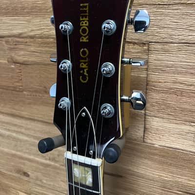 Carlo Robelli SG Style guitar  1970's  MIJ- Red/brown burst w/OHSC image 8