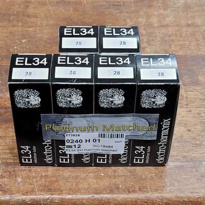 Electro Harmonix EL34 2018 Platinum Matched - price per pair image 2