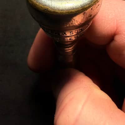 Immagine J.Parduba & Son New York - Trumpet Mouthpiece Double-Cup ⭐️4 1/2⭐️ 1940’s - Original silver-plating - 4