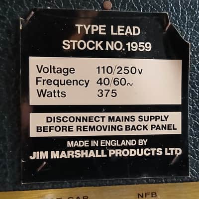 Marshall JMP 1959 "EVH's 1968  Plexi Specs" + Mods... image 11