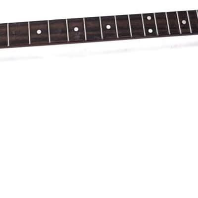 Unfinished Cigar Box Guitar Neck for 3 or 4 String, Cigar Box Guitar 21 Fret 25.5 inch Maple Rosewood Fretboard Half Paddle Headstock Electric Guitar Parts Replacement for Ib Style image 2