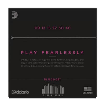 D'Addario NYXL 09-40BT Carbon Steel Alloy - Electric Guitar Strings image 2