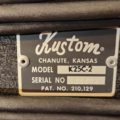 Vintage 1970s Kustom K25 C-2 1x12" Combo Black Tuck & Roll image 9