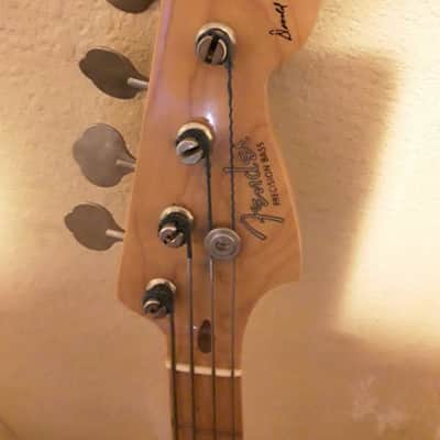 Fender Precision Duck Dunn Signature Bass 1998 Candy Apple Red image 5