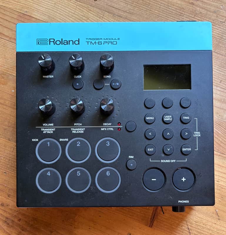 Roland TM-6 Pro Drum Trigger Module 2018 - 2020 - Black/Blue image 1