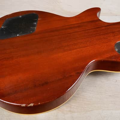Greco Mint Collection EG59-70 MIJ Vintage 1989 Cherry Red Sunburst Flame Top DRY PUs w/ Bag image 7