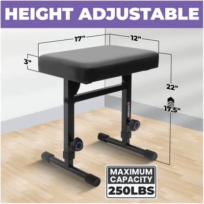 Liquid Stands Piano Keyboard Stand and Piano Bench - X-Style Adjustable and Portable Heavy Duty Music Keyboard Piano Stand and Seat image 3