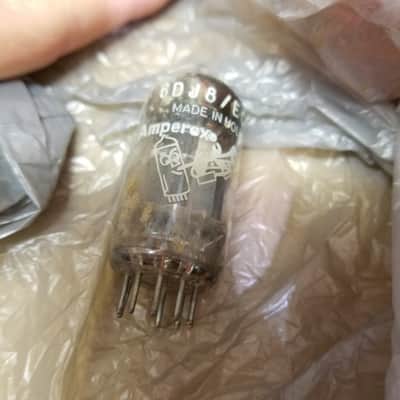 Amperex ONE (1) 6DJ8 AT1000 Weak Vacuum Tube Heerlen Large Halo Getter GA3 GA4 GA6 GA7 Bugle Boy T3 ECC88 dual triode 1959-1962 image 4