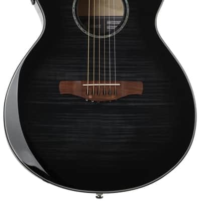 Ibanez AEWC400 Acoustic-Electric Guitar - Transparent Black Sunburst High Gloss image 2