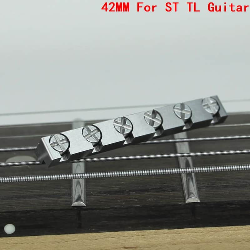 Guyker 42mm Guitar Nut Titanium Curved R16 Radius Height-Adjustable Nut Replacement for ST/TL image 1