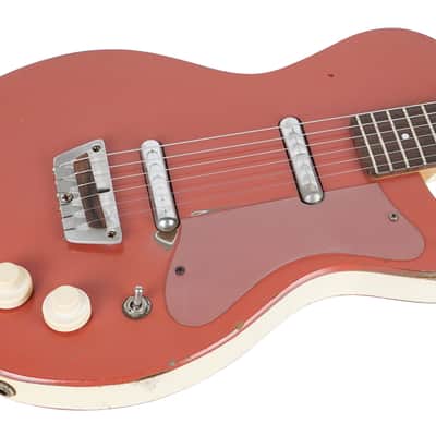 1956 Silvertone Danelectro U2 Peanut Coral image 6