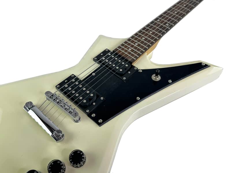 Zenison White Electric 6 String Right Handed Hard Rock Heavy Metal Style image 1