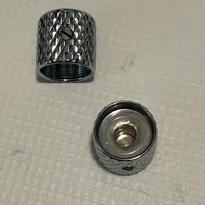2010's Era MIM Charvel San Dimas Pro Mod Guitar Chrome Heavy Knurl Volume Knob Set x2 image 3