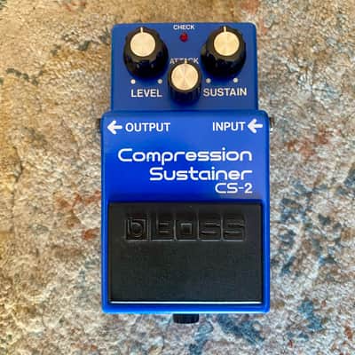 Boss CS-2 Compression Sustainer MADE IN JAPAN Black Label Near MINT 1986 image 2