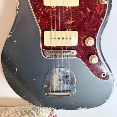 MJT/Musikraft Jazzmaster 2020 - Charcoal frost metallic medium heavy relic image 2