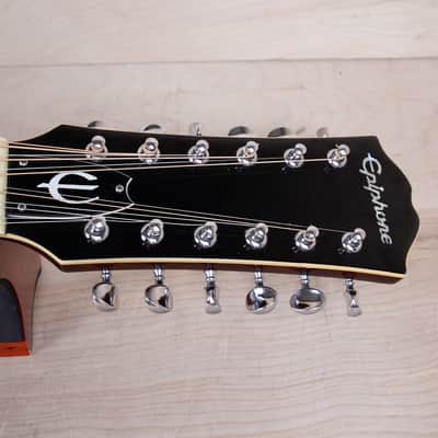 Epiphone FT-165 Bard DeLuxe 12 String Acoustic Guitar MIJ 1970's Natural w/ Ibanez Hard Case image 5