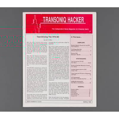 Transoniq Hacker Ensoniq User's Newsletter Issue #57