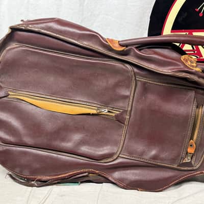 Artistic Products Company (Victoria) Vintage Plasti-Leather (Leather/Vinyl) Gig Bag 1950s - Brown image 2