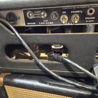 Fender Bassman 2-Channel 50-Watt Guitar Amp Head 1965 - Black Panel - Local Pickup Only image 6