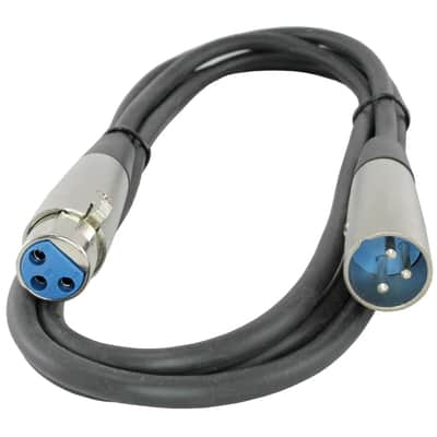 5 PACK LOT 3 FT foot XLR pin MALE TO FEMALE MIC MICROPHONE audio extension CABLE image 2