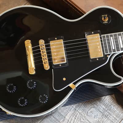 2016 Gibson Custom Shop Les Paul Custom Electric Guitar Black Ebony + COA OHSC image 3