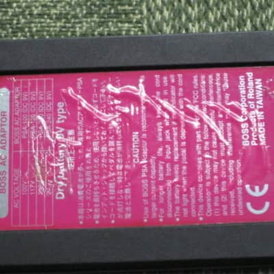 used genuine Boss Pink Label Taiwan Bottom Plate MISSING Serial Number (from 1998) - Pink Bottom Label, silver text / graphic, silver metal bottom plate (was originally from a BF-2 pedal) NO pedal / NO other items / NO screws image 14